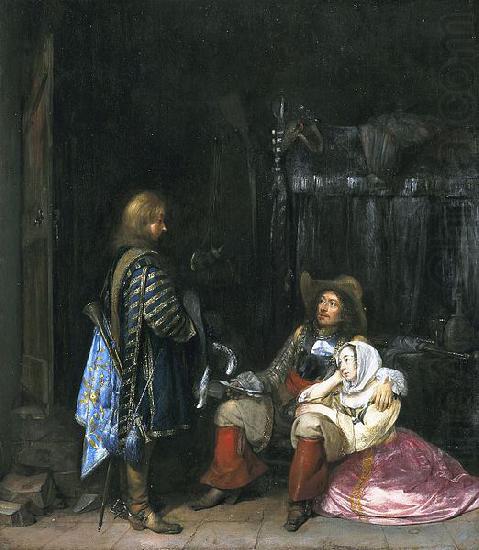 Gerard ter Borch the Younger The messenger, known as The unwelcome news china oil painting image